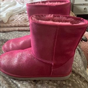 Pink glitter uggs